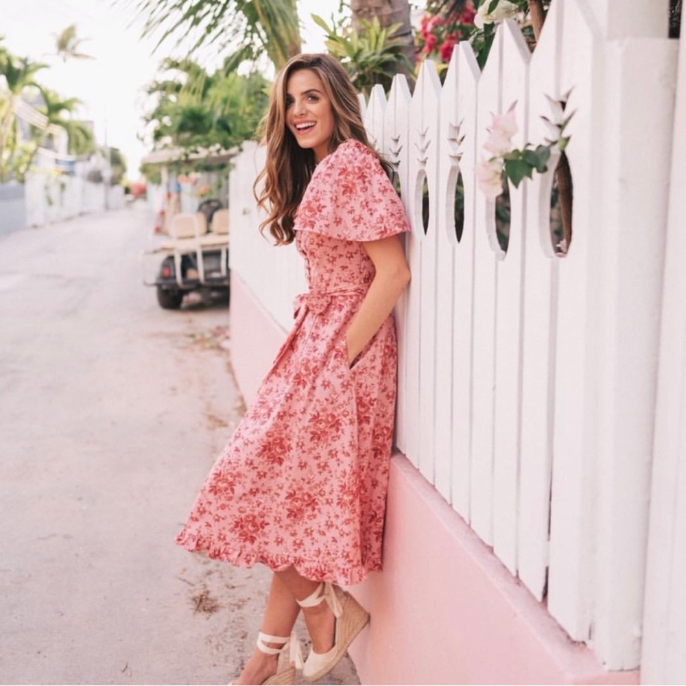 Gal Meets Glam Marianna Pink Floral dress size 6